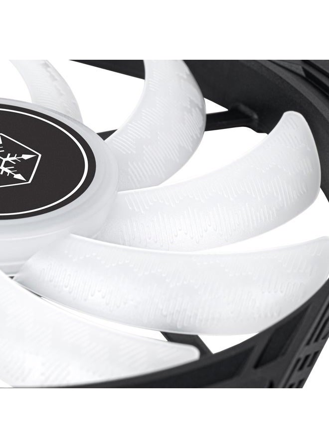 SilverStone Technology Air Slimmer 140 Enhanced Performance 140mm Slim Fan with Full-Range PWM, ARGB Lighting and Shark Force Technology, (SST-AS140B-ARGB) - Image 5