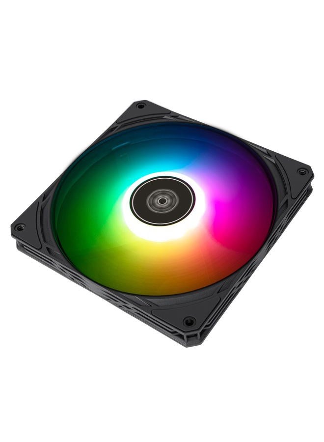 SilverStone Technology Air Slimmer 140 Enhanced Performance 140mm Slim Fan with Full-Range PWM, ARGB Lighting and Shark Force Technology, (SST-AS140B-ARGB) - Image 3