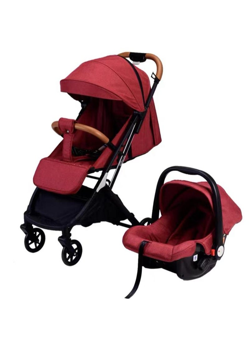 burbay Baby stroller with 2-in-1 foldable car seat  - Image 1