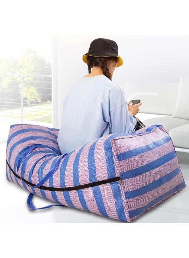 DUNISO 4Pcs Extra Large Moving Tote Bag for Storage Bag with Zipper Moving Tote Bags-Storage Bags with Handles with Durable Zipper, Moving Storage Bags,Travel Moving Tote Bag with Handles for Cloths - Image 4