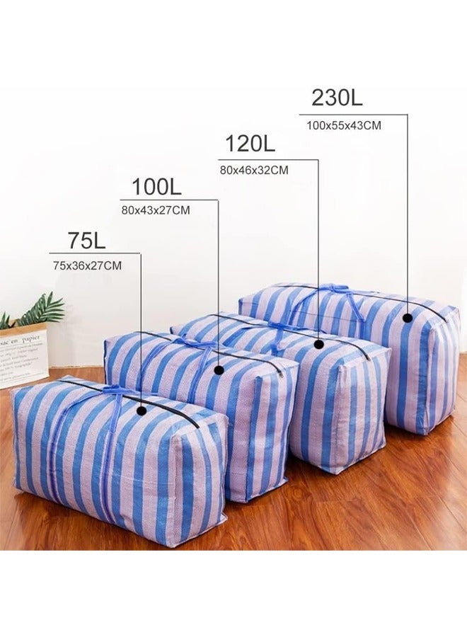 DUNISO 4Pcs Extra Large Moving Tote Bag for Storage Bag with Zipper Moving Tote Bags-Storage Bags with Handles with Durable Zipper, Moving Storage Bags,Travel Moving Tote Bag with Handles for Cloths - Image 2