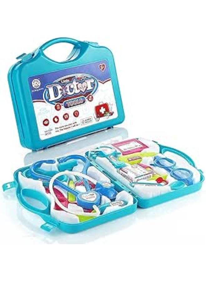 Grofler Doctor Play Set with Foldable Suitcase, Doctor Set Toy Game Kit, Compact Medical Accessories Toy Set Pretend Play Sets, Doctor Kit Toy for Kids. (Multicolor) 