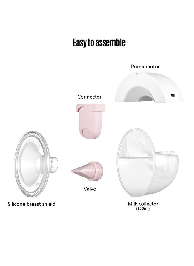 YOUHA - Silent Invisible Wearable Hands Free Electric Breast Pump Breast Pump With 3 Modes And 9 Levels 150ML, 24MM/28MM - Image 1