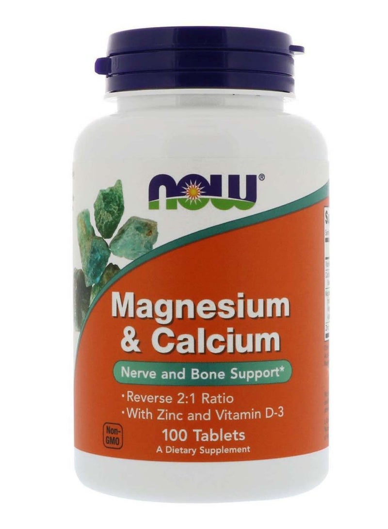 Magnesium & Calcium With Zinc And Vitamin D3 - 100 Tablets