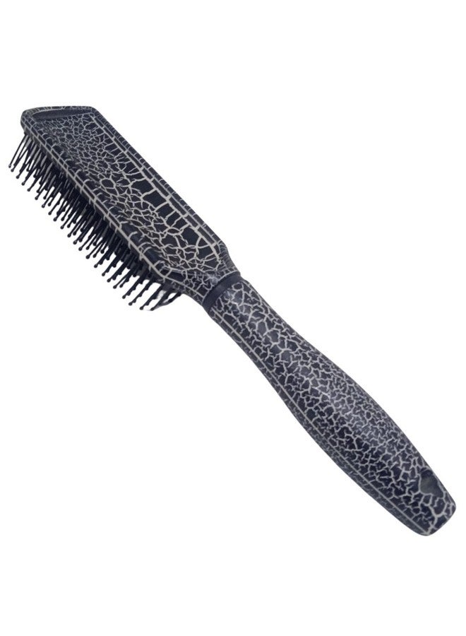 سكارليت لاين فرشاة تصفيف الشعر الاحترافية المصنوعة من النايلون ذات الرأس المسطح الخشبي مع مقبض للرجال والنساء - لون أسود - Image 2