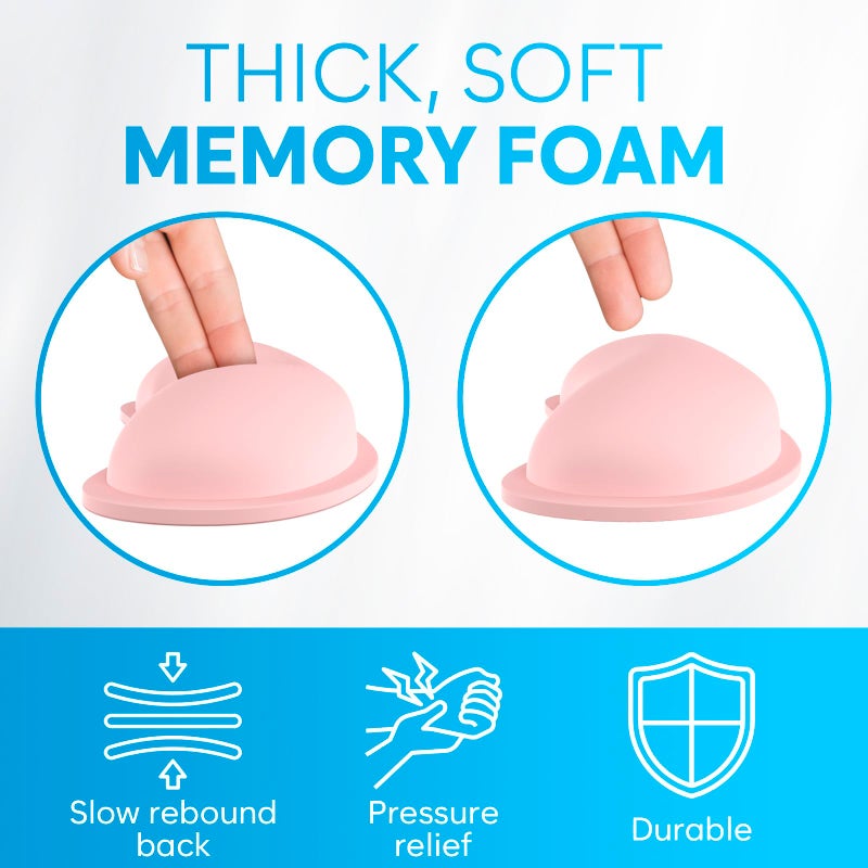 KLIM Mouse & Keyboard Wrist Rest Set - Silky Gel Memory Foam - Ergonomic Wrist Rest for Computer Keyboard, Wrist Pad for Keyboard + Wrist Rest for Mouse - for Gaming and Office - Pain Relief - Pink - Image 3