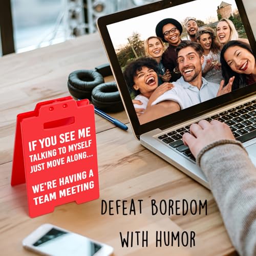 Lodeskee Funny Office Desk Decor Signs Gag Gifts for Coworker Boss Leader Birthday, Red Desk Decoration White Elephant Gift for Colleague Teammate Employee, Humorous Office Saying Fun Quotes for Office Cubicle - Image 3