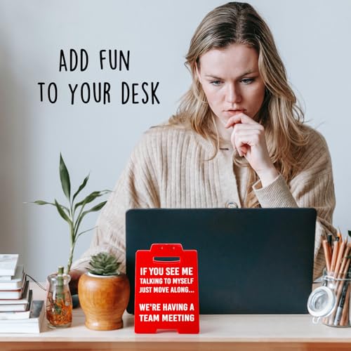 Lodeskee Funny Office Desk Decor Signs Gag Gifts for Coworker Boss Leader Birthday, Red Desk Decoration White Elephant Gift for Colleague Teammate Employee, Humorous Office Saying Fun Quotes for Office Cubicle - Image 4