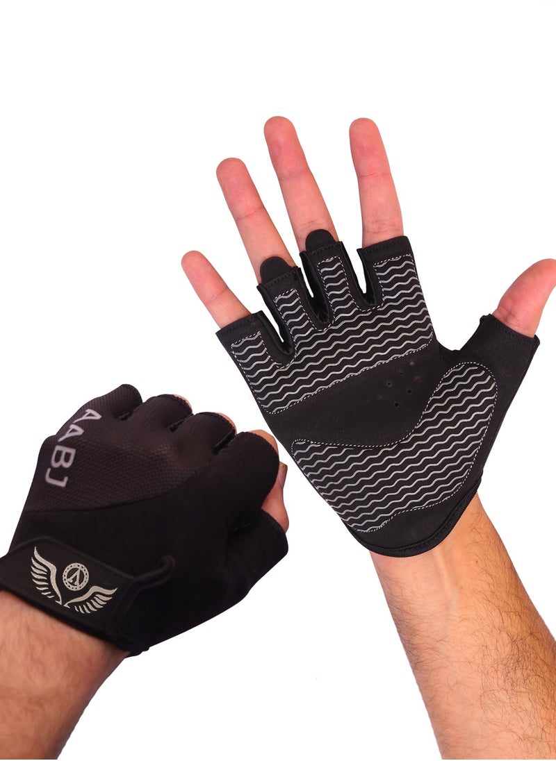 ABJ - Premium Gym Gloves for Men and Women - Versatile Fitness Gloves with Silicone Padding, Breathable Design, Air Vents, and Injury Prevention for Weightlifting, Hiking, Cycling, CrossFit, and Cardio - Image 1