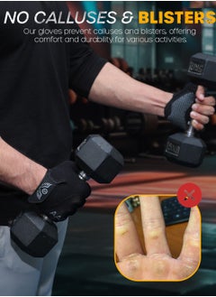 ABJ Premium Gym Gloves for Men and Women - Versatile Fitness Gloves with Silicone Padding, Breathable Design, Air Vents, and Injury Prevention for Weightlifting, Hiking, Cycling, CrossFit, and Cardio  - Image 3