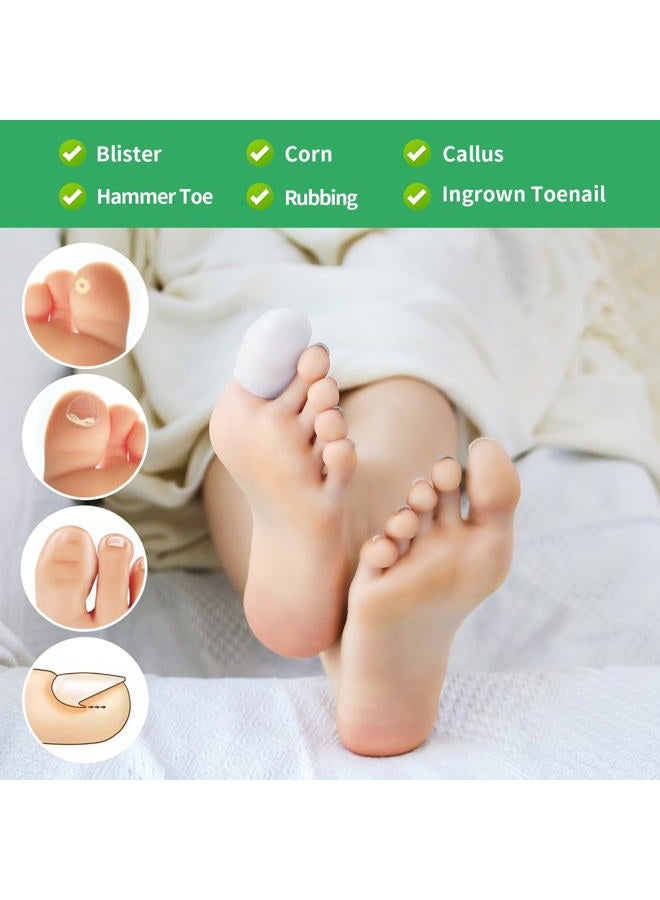 Niupiour Silicone Big Toe Protectors for Women and Men, 14 Pieces of Gel Toe Covers for Missing or Ingrown Toenails, Toe Caps and Sleeves for Shoes, Protect Toe from Rubbing and Friction - Image 4
