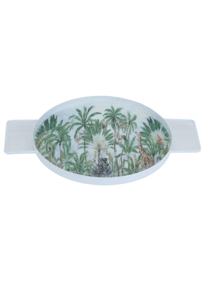 Alsaif Gallery Tofariya presents a circular, green, wooded solution with two hands  - Image 2