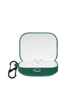 Generic Silicone Case Compatible with Xiaomi Redmi Buds 5 Shockproof Scratch-Resistant Silicone Case with Carabiner (Dark Green)  - Image 3