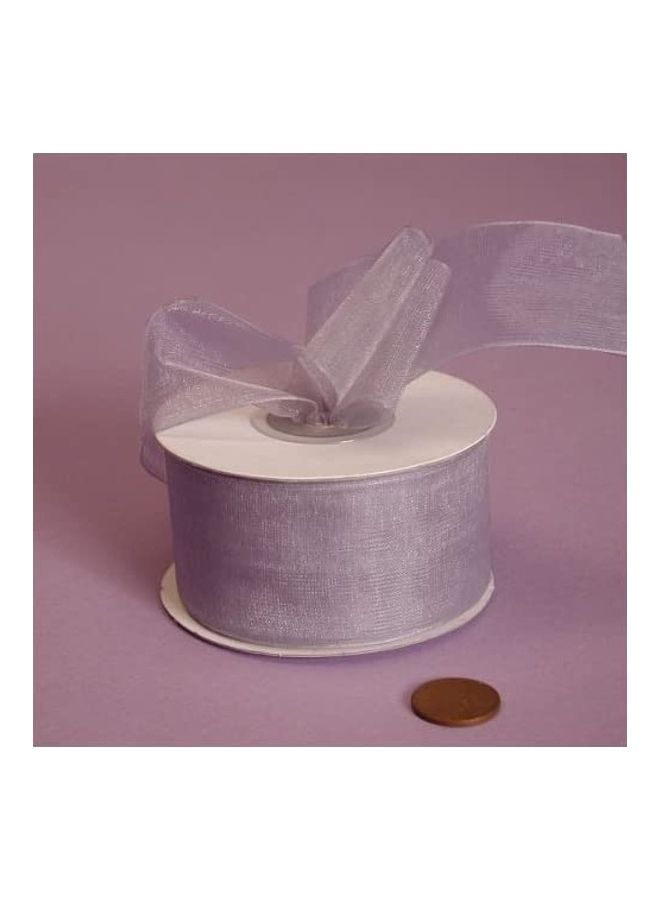 Paper Mart Silver Shimmer Sheer Organza Ribbon, 1-1/2" X 25Yd