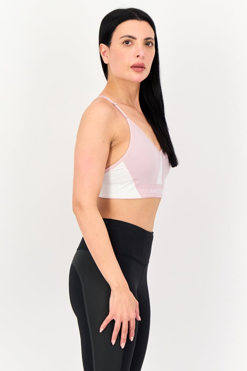 Nike حمالة صدر رياضية بدون أكمام للنساء مع حشوة خفيفة، وردي قديم فاتح - Image 2