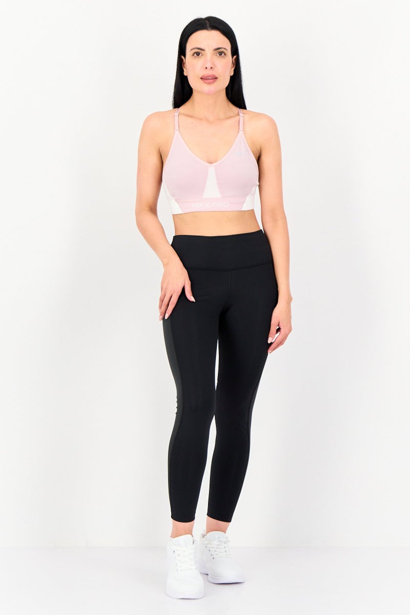 Nike حمالة صدر رياضية بدون أكمام للنساء مع حشوة خفيفة، وردي قديم فاتح - Image 4