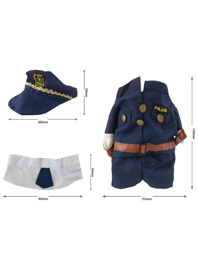 CCOVERY زي حيوانات أليفة للكلاب والقطط، زي حيوانات أليفة مضحك، زي شرطة للكلاب والقطط مع قبعة - Image 3