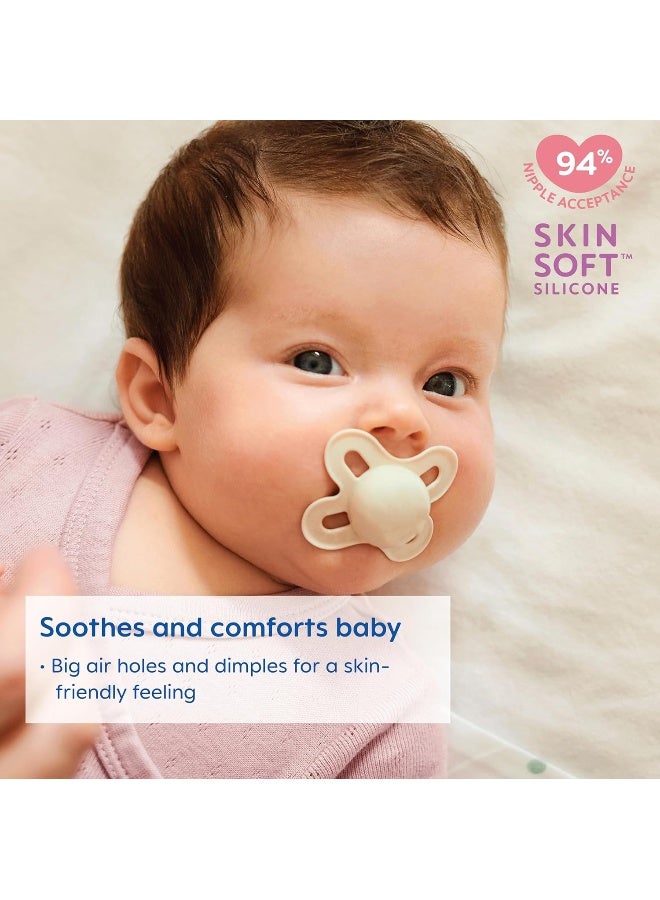 MAM Original Start Matte Baby Pacifiers, Binky for 0-3 Months, BPA-Free Silicone Nipple, Easy to Clean, Best for Newborn Babies, Developed with Medical Experts, 2 Count Binkies with Sterilizer Case - Image 5