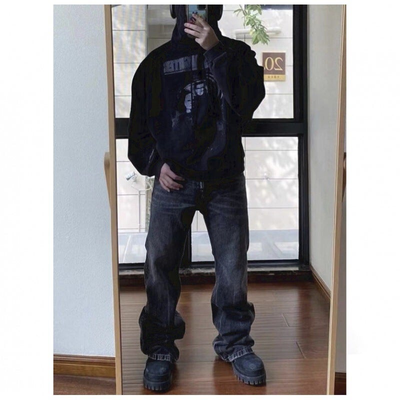Unisex Classic Denim Jeans Loose Fit Daily Outdoor Wear - Image 5
