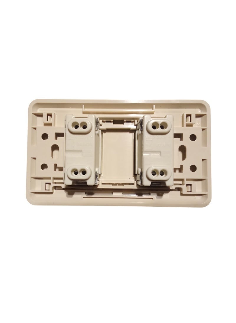 Panasonic wall double switch - milky white - Image 2