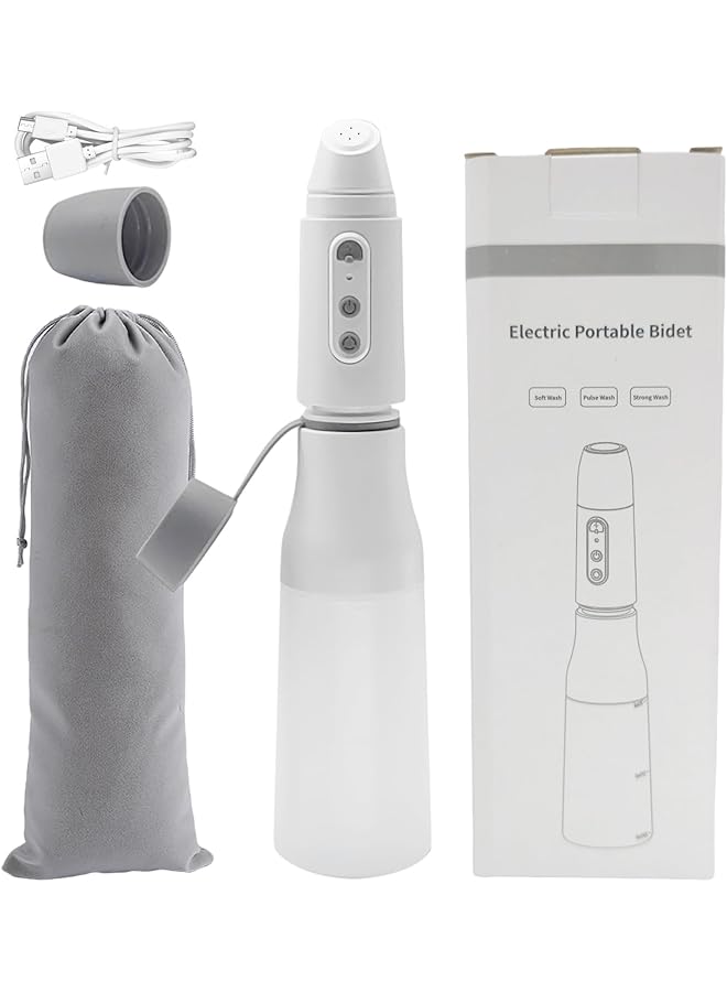 The Bros Portable Travel Bidet with 290ml Bottle, Shattaf Bidet 3 Water Spray Mode, USB Rechargeable Electric Mini Bidet Sprayer for Toilet Travel for Personal Hygiene Cleaning, Postpartum Care - Image 1