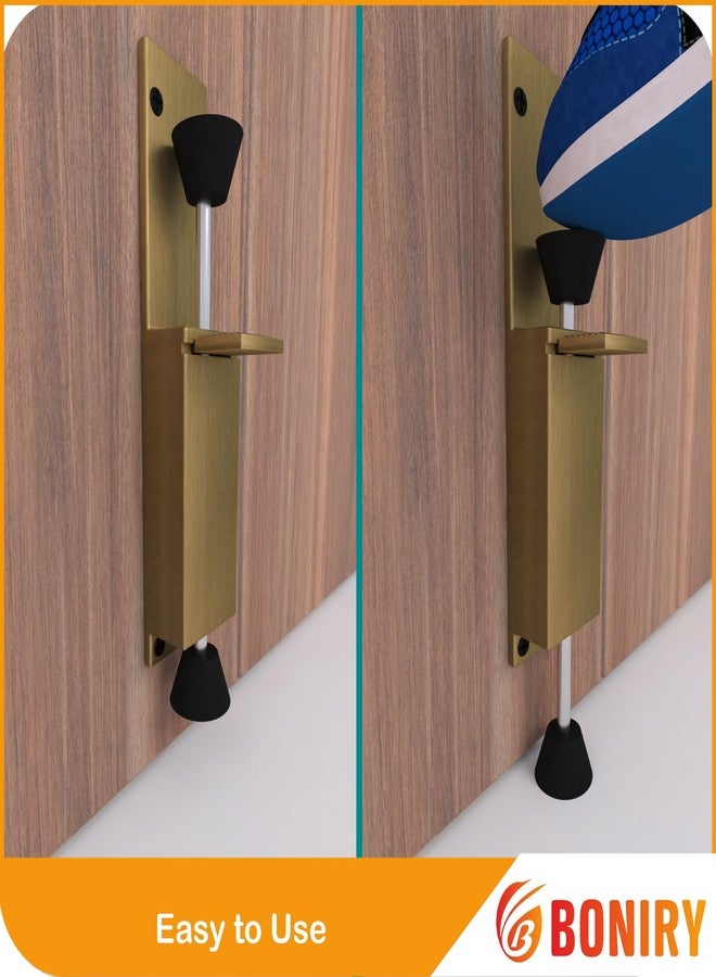 Boniry Heavy-Duty Adjustable Door Stopper with Foot Pedal | Durable, Easy to Use | Anti-Slip Rubber Base for Secure Door Holding | Ideal for Home, Office (1, Brass) - Image 4