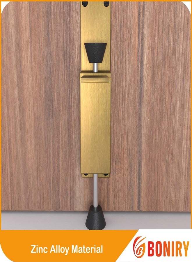 Boniry Heavy-Duty Adjustable Door Stopper with Foot Pedal | Durable, Easy to Use | Anti-Slip Rubber Base for Secure Door Holding | Ideal for Home, Office (1, Brass) - Image 3
