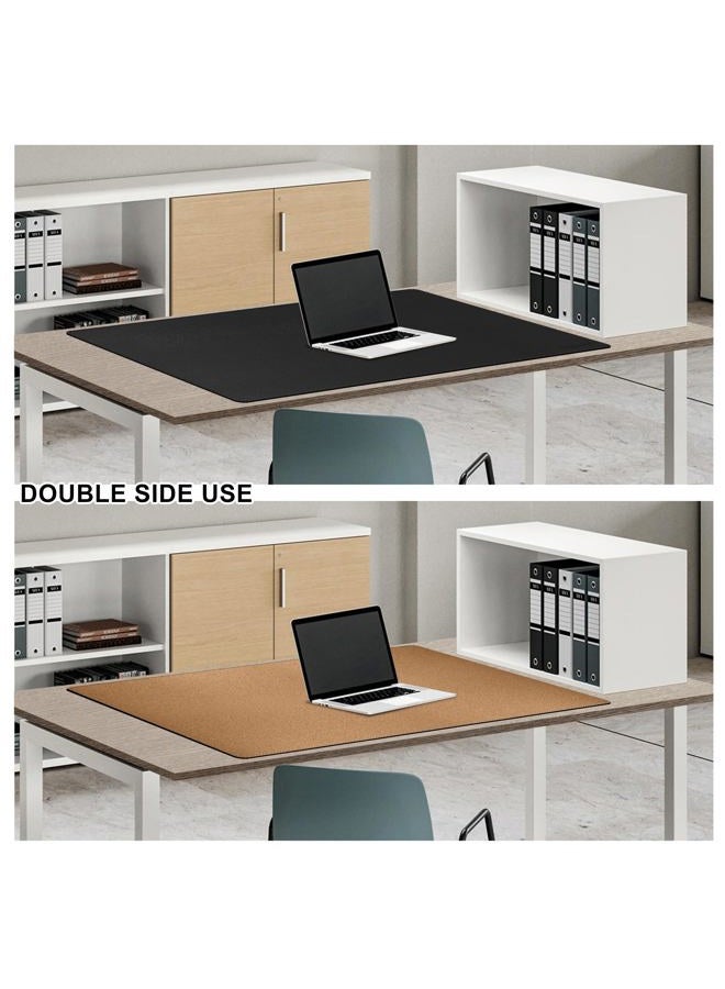 MAIDERN 40'' x 23.6'' Desk Mat, Large Desk Pad, Cork & Leather Large Mouse pad for Desk, Waterproof Computer Desk Mat for Gaming Home Office (Black) …(SP-106BK) - Image 5