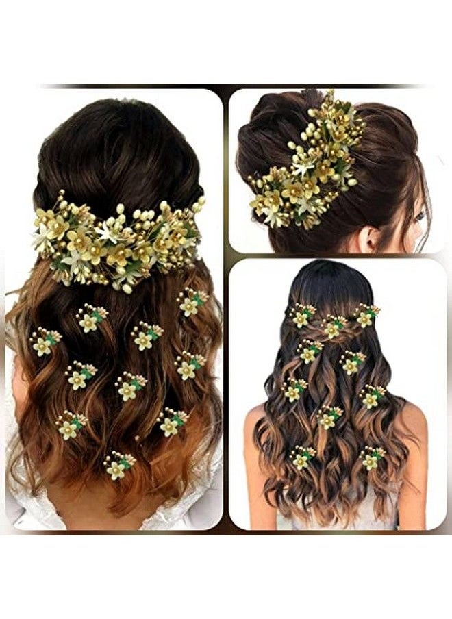 Hair Flare Women's Latest Trendy Floral Design Bridal Hair Clip Set; Hair Accessories; Hairpin; Judapin; Judabun; Combclip; Sidepin Combo Set 2205;2206 Golden  - Image 5