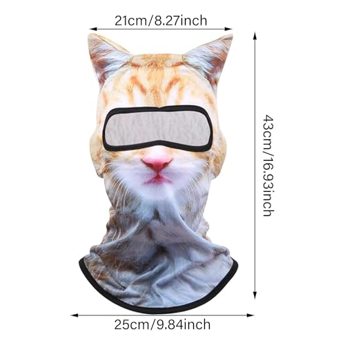 Uceento 3D Cat Ski Balaclava Sheisty Face Mask with Ears for Music Festivals Raves Ski Halloween Party Outdoor Activities - Image 4