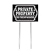 Kichwit Kichwit Private Property No Trespassing Sign Double Sided, Aluminum, All Metal Construction, Sign Measures 11.8" x  - Image 2