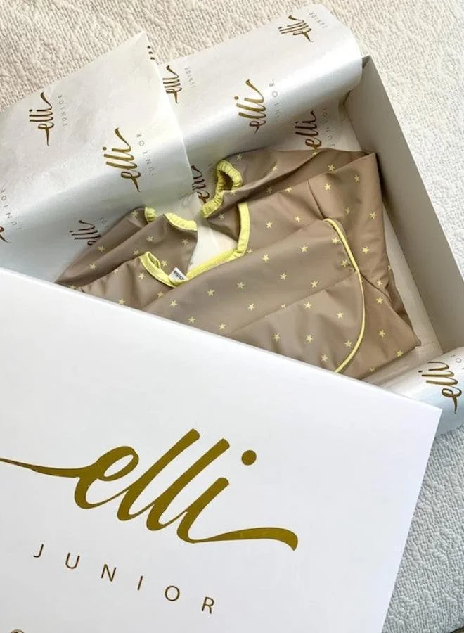 إيلي جونيور Lemon Sprinkle Set of 2 bibs with Gift Box
