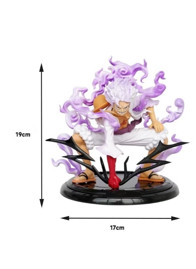 Ailily Anime One Piece Luffy Action Figure, Fifth Gear Nika Luffy Model Statue Figure Toy, Luffy Transform Form Action Figure, Super Collectible Anime Action Figure Toy 19CM  - Image 2