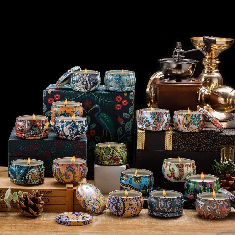YOROXRG Set 16 Pack Scented Candles Gifts Soy Wax Travel Tin Jar Candles for Home 2.5 OZ Scented Candles for Mom for Christmas, Birthday, Thanksgiving, Mother's Dayâ€¦ - Image 3