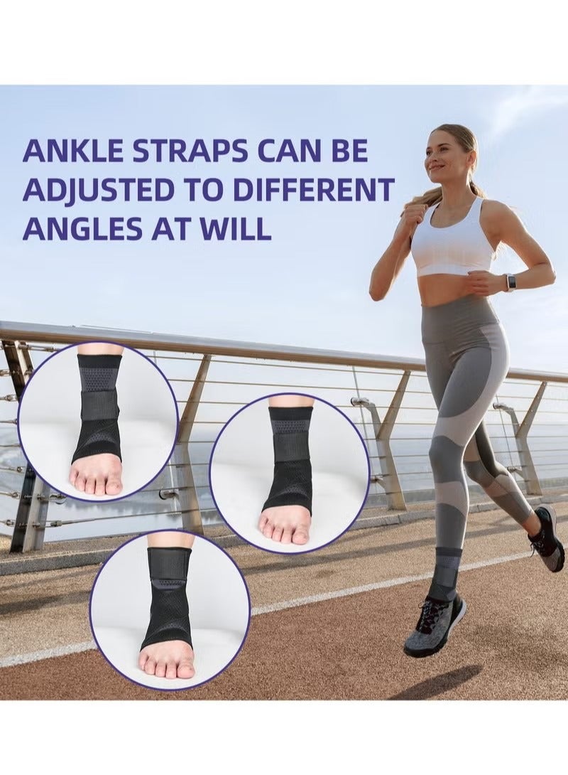 1 pice Ankle Support Brace, Adjustable Compression Ankle Support, for Men Women Achilles Tendon Support and Plantar Fasciitis, Eases Pain Swelling and Sprained Ankle Pain - Image 3