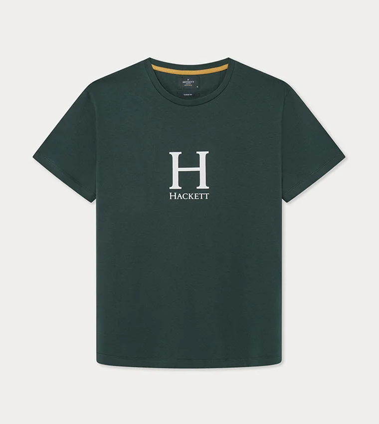 هاكيت تي شيرت كاجوال بياقة دائرية