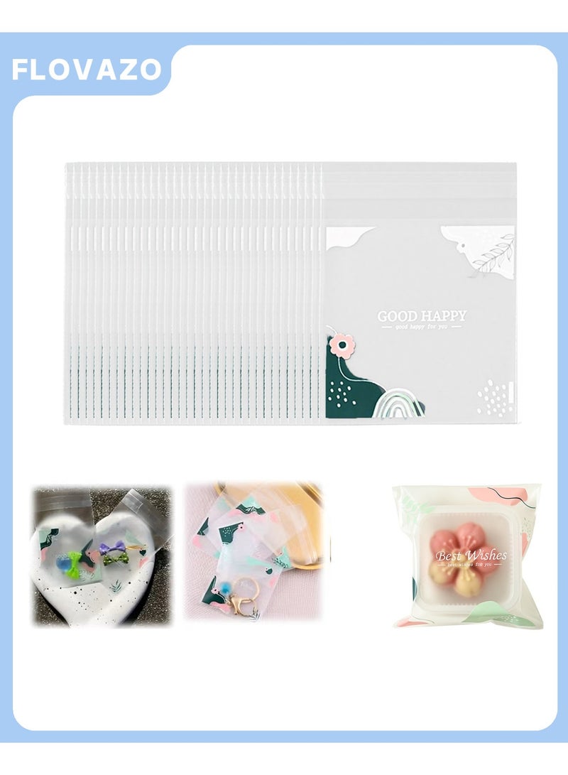 FLOVAZO 200 Pcs Small Transparent Self-Adhesive Bags - Multi-Purpose for Candy, Gifts, Cookies & Pastries, Mini Decor Items - Image 1