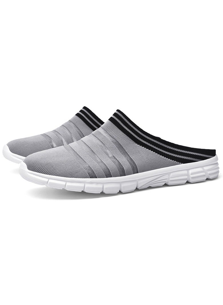 SKT Shiketro Men's mesh semi-slip breathable fly knit slippers 