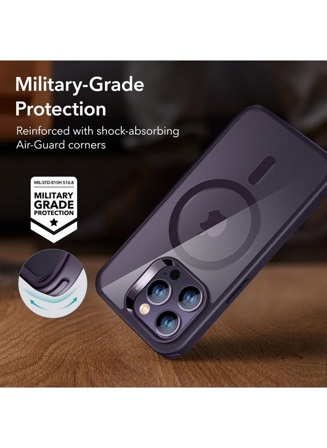 اي اس ار جراب ESR لهاتف iPhone 14 Pro Max، متوافق مع MagSafe، مقاوم للخدش، رفيع ونحيف، حماية كلاسيكية من الصدمات بدرجة عسكرية، TPU، غطاء خلفي مغناطيسي، شفاف بنفسجي  - Image 5