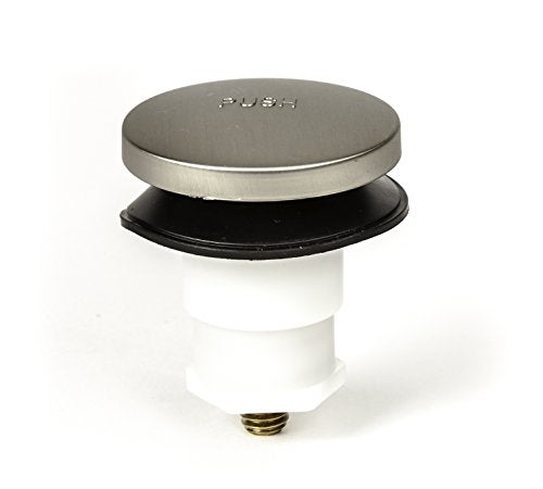 PermaFLOW Toe Touch (Tip Toe, Foot Actuated) Bath Tub/Bathtub Drain Stopper Includes 3/8" and 5/16" Fittings Brushed Nickel - Image 2