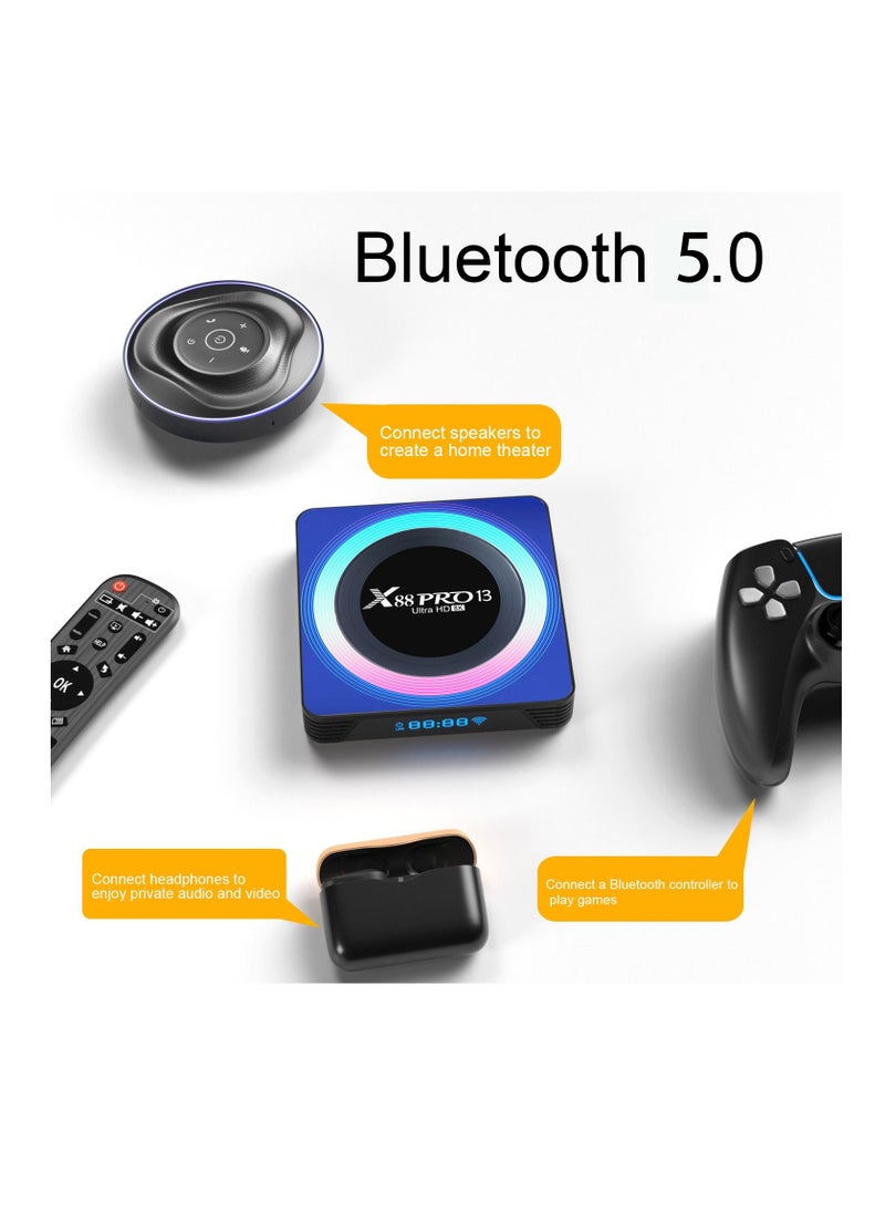 Furtey - Android TV Box 13.0 TV Box Android 4GB RAM 32GB ROM Quad Core ARM Cortex A53 TV Box 4K with WiFi 6 Dual WiFi Bluetooth 5.0 - Image 1