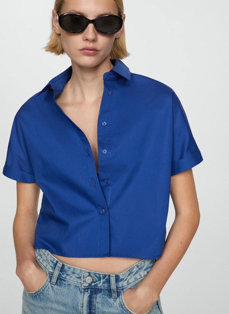 MANGO - Cotton Crop Shirt - Image 1
