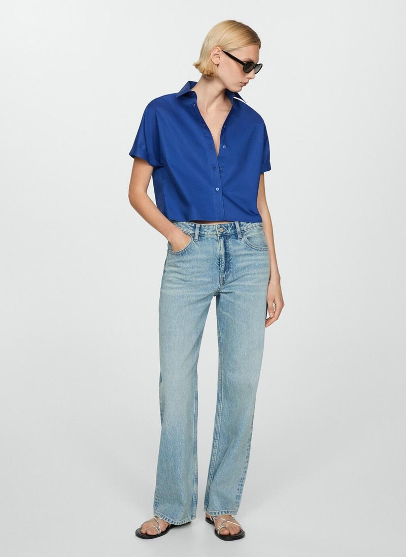 MANGO - Cotton Crop Shirt - Image 1