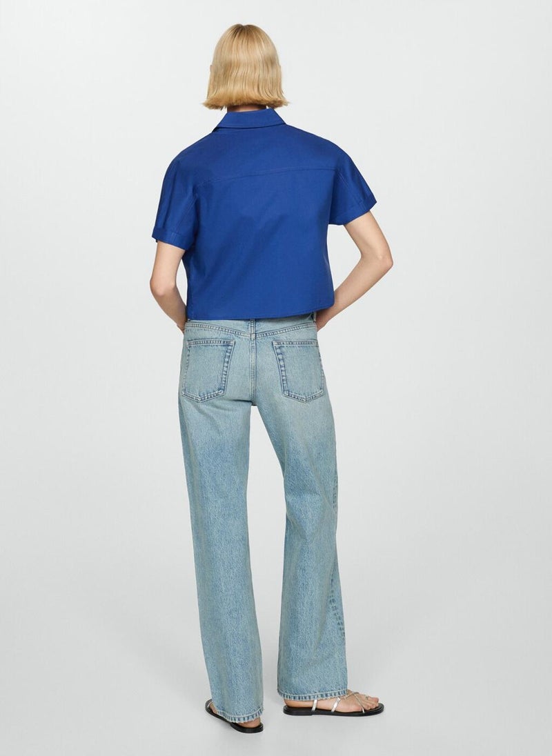 MANGO - Cotton Crop Shirt - Image 1