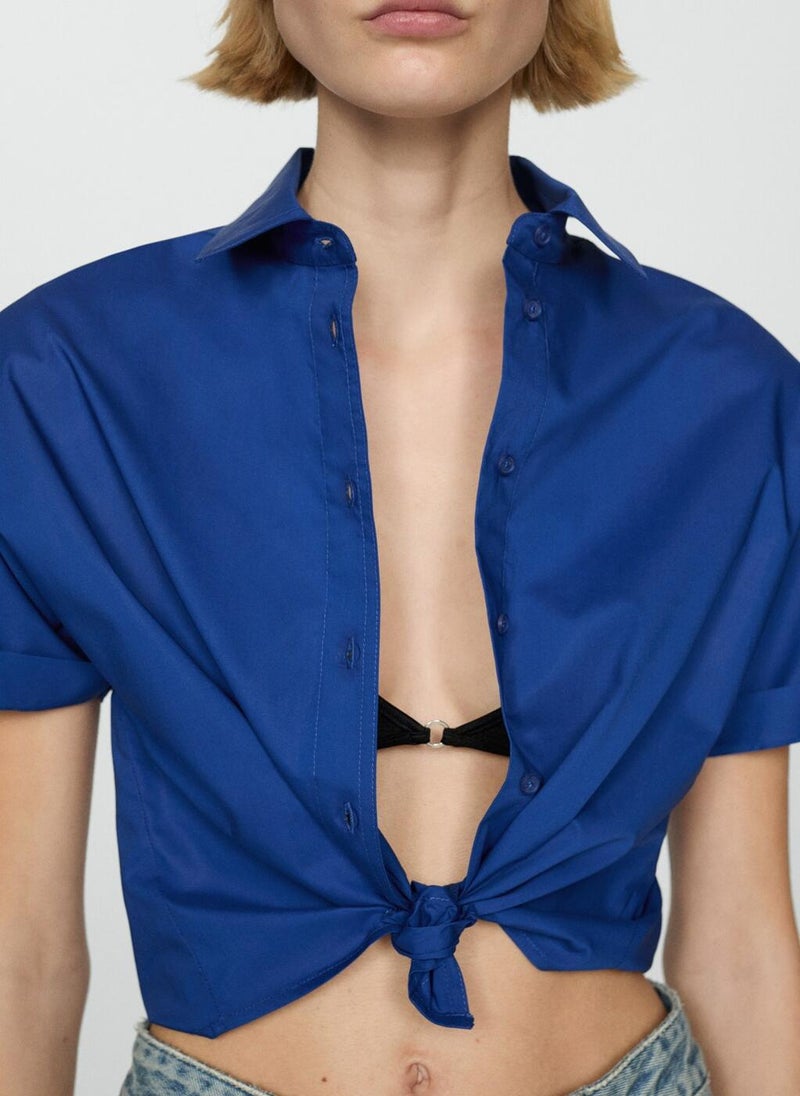 MANGO - Cotton Crop Shirt - Image 1