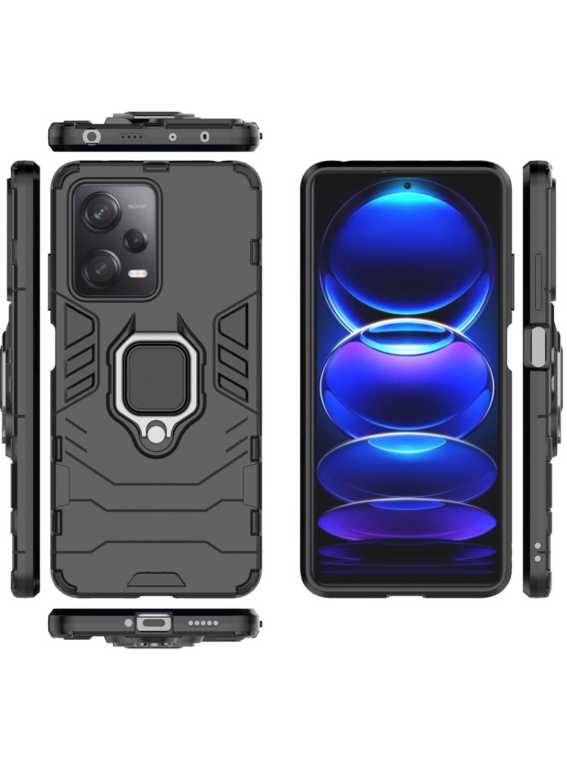 URBBKING Shockproof Protection Phone Case for Redmi Note 12 Pro 5G/Xiaomi Poco X5 Pro 5G Black - Image 3