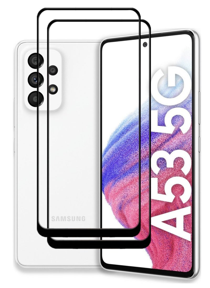 ACLIX 2 Pieces Antistatic ESD Dustproof Premium Quality High Definition Tempered Glass Screen Protector Designed For Samsung Galaxy A53 5G - Image 1