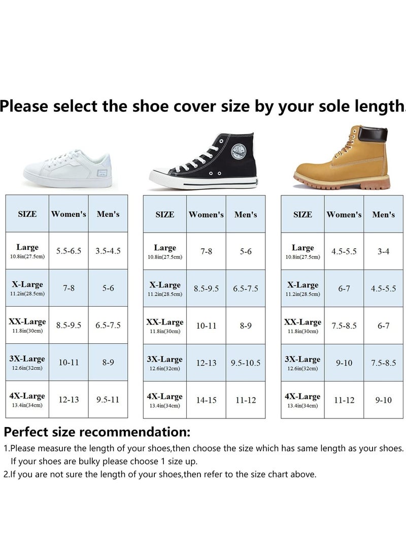 SYOSI Waterproof Shoe Covers for Rain and Snow Boot Covers Waterproof Reusable Foldable Rain Shoes Cover Overshoes for Men Women  3XL - Image 5