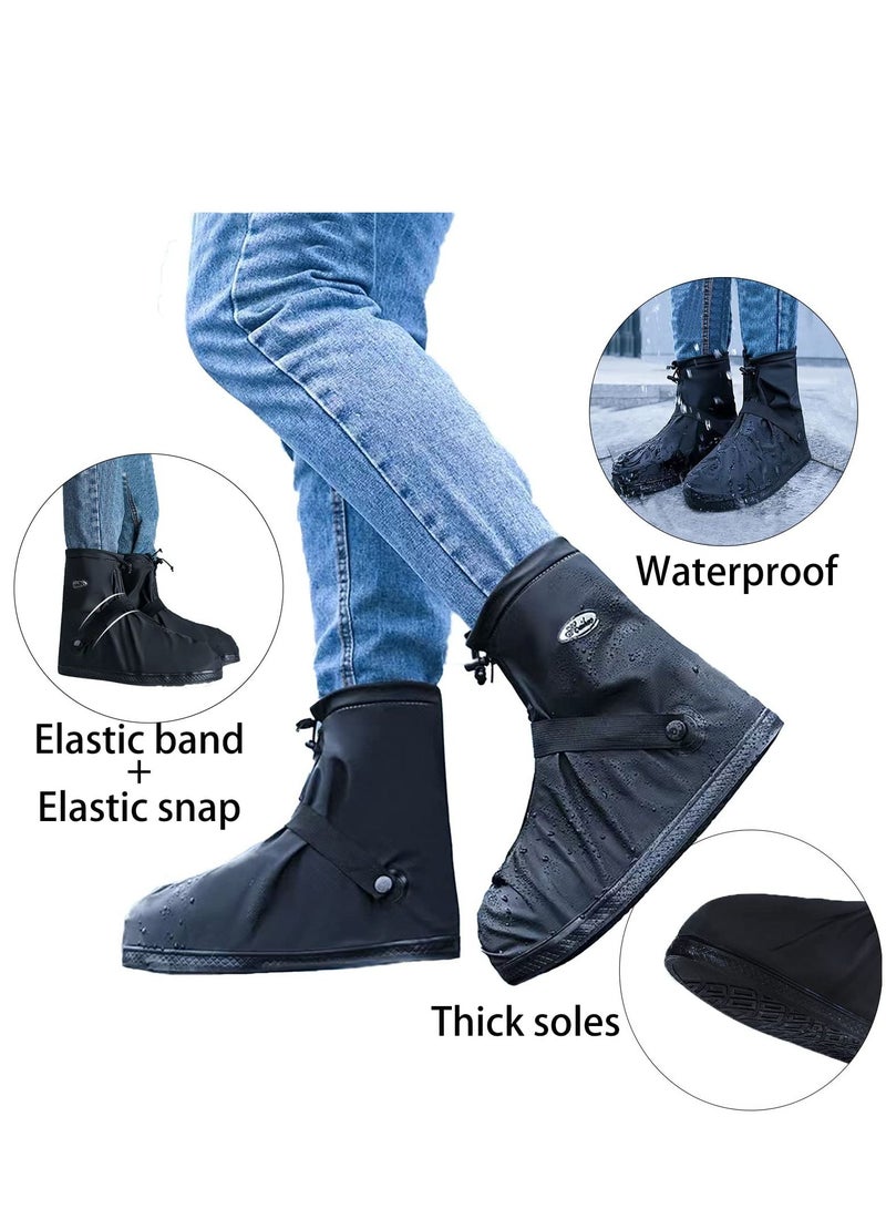 SYOSI Waterproof Shoe Covers for Rain and Snow Boot Covers Waterproof Reusable Foldable Rain Shoes Cover Overshoes for Men Women  3XL - Image 3