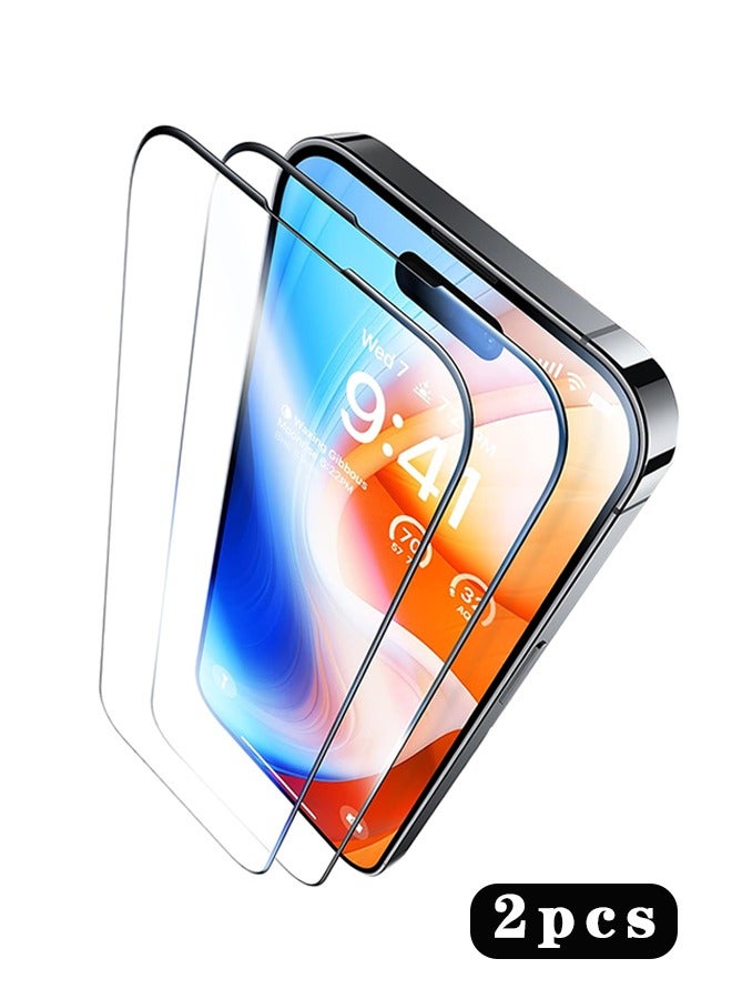 2 Pack Iphone 15 Screen Protector,  HD Clear, Easy Installation, Scratch Resistant, Anti-Fingerprint, Bubble Free - Image 1
